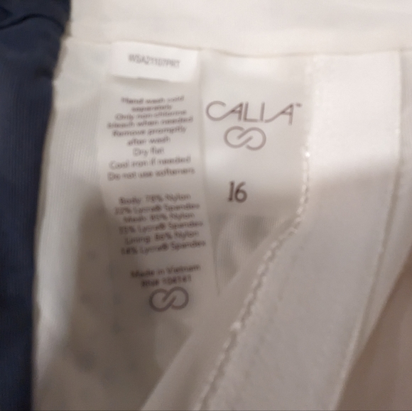 NWT CALIA by Carrie Underwood Blue White Dot Long Sleeve Swimsuit Size 16 - Picture 4 of 5